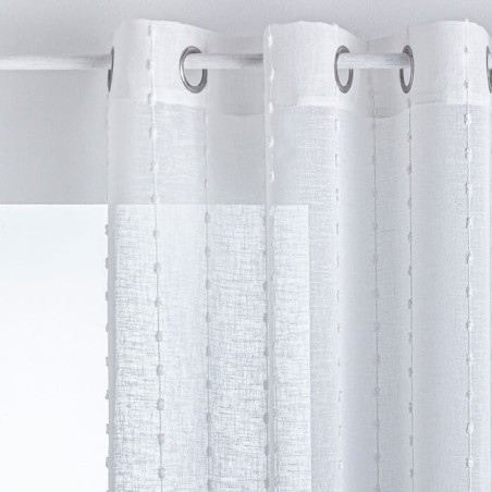 Cortina Visillo Liso Dubai con Ojales Blanco