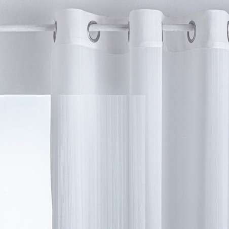 Cortina Visillo Liso Milan con Ojales Blanco