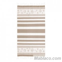 Fouta y Toalla de Playa Arrecife Beige Barcelo