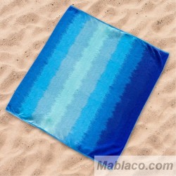 Toalla de Playa Extra Jacquard Terciopelo Upsun Azul 100% Algodón Egipcio