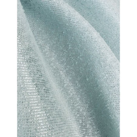 Detalles Cortina Visillo Rustico Brillo color Agua con Ollaos