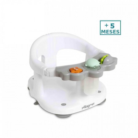 Asiento de baño bebé gris Interbaby +5 meses - juguetes para bebés