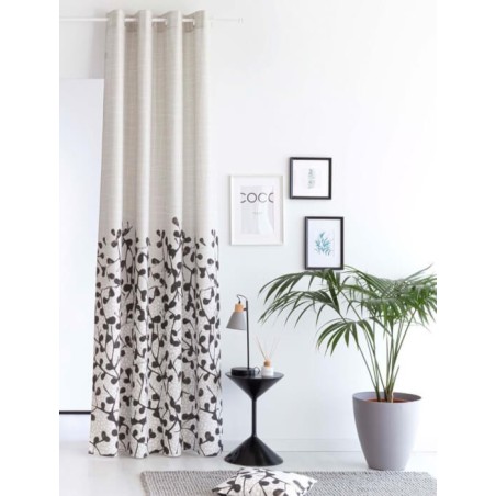 Cortina Llanes Beige confecionadas con ollaos