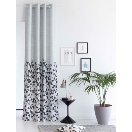 Cortina Llanes Azul confecionadas con ollaos