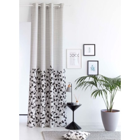 Cortina Llanes Gris confecionadas con ollaos