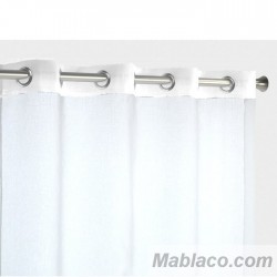 Cortina Visillo Dolly Liso color Blanco con Ollaos