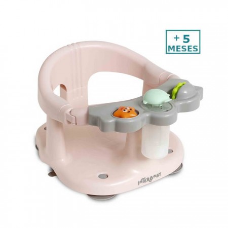 Asiento de baño bebé rosa Interbaby +5 meses - juguetes para bebés