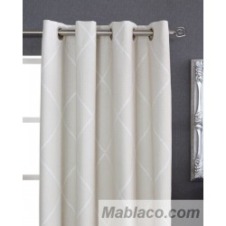 Cortina Jacquard Deniro Beige confeccionadas con ollaos Reig Marti