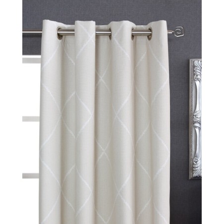 Cortina Jacquard Deniro Beige confeccionadas con ollaos Reig Marti