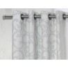 Cortina Jacquard Amienscon Gris confeccionadas con ollaos Reig Marti