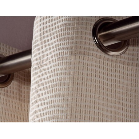 Cortina Jacquard Nat Ruy Beige confeccionadas con ollaos Reig Marti