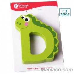 Letra D de Madera infantil +3 años Classic World