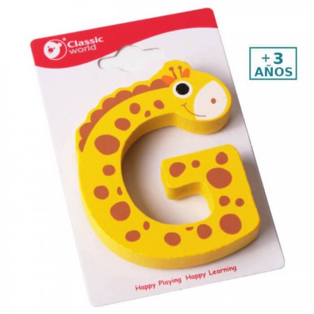 Letra G de Madera infantil +3 años Classic World - letras para niños