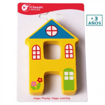 Letra H de Madera infantil +3 años Classic World - letras para niños