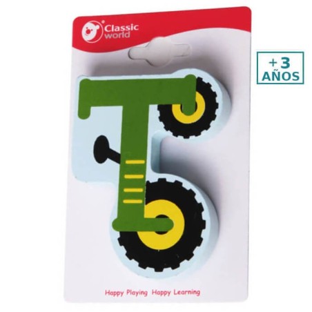 Letra T de Madera infantil +3 años Classic World
