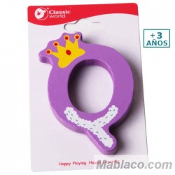 Letra Q de Madera infantil +3 años Classic World