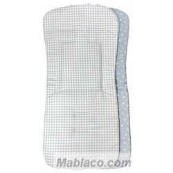 Colchoneta Ligera Silla de Paseo Vichy Azul