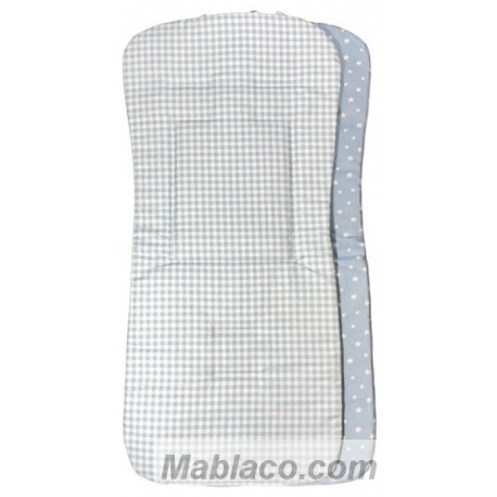 Colchoneta Ligera Silla de Paseo Vichy Azul