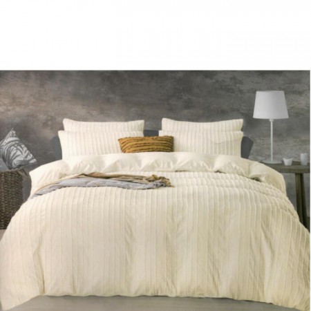 Funda Nórdica Relieve Constantine Tiza Crema Stilia - juego de cama