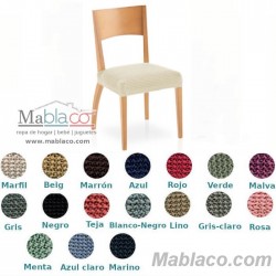 6 Fundas Elástica Cubre Silla Comedor Strech Ajustable Color Color Marino