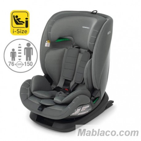 Silla Coche i-Size 76-150cm Pitstop gris grupo 123 Foppapedretti