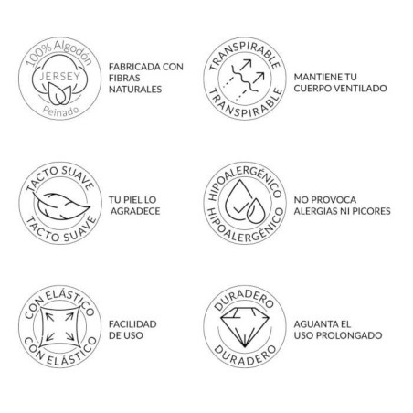 Sábana Bajera Lisas Punto Camiseta Jersey 100% Algodón Piedra Estela