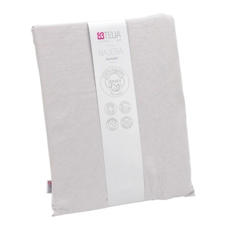 Sábana Bajera Lisas Punto Camiseta Jersey 100% Algodón Perla Estela