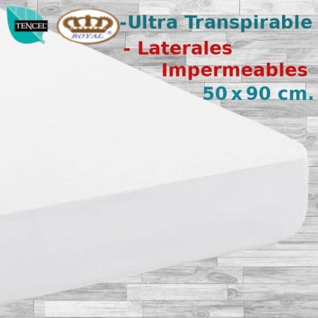 Protector Colchón Tencel 50x90 cm Minicuna ROYAL laterales Impermeables 