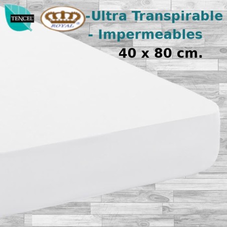 Protector Colchón Tencel Impermeable 40x80 cm ROYAL para Coche, Cuco y Capazo