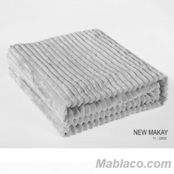 Manta Plaid New Makay reverso Borreguillo Sherpa Gris