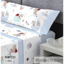 Juego de Sábanas Rayco Azul Infantil