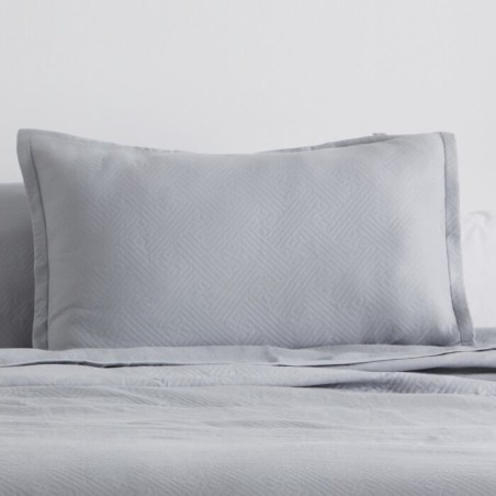 Funda de cojín Tejida Lines Perla 100% Algodón Estelia