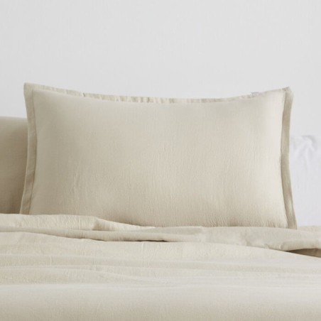 Funda de cojín Tejida Rice Blanco 100% Algodón Estelia