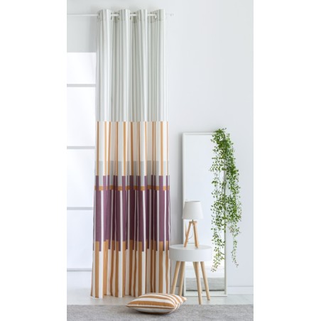 Cortina Alava Rosa confecionadas con ollaos