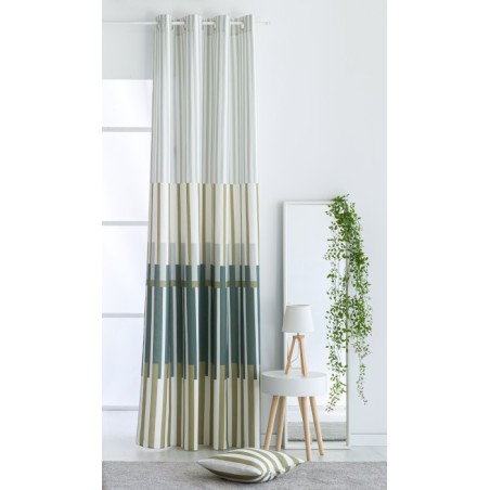 Cortina Alava Verde confecionadas con ollaos