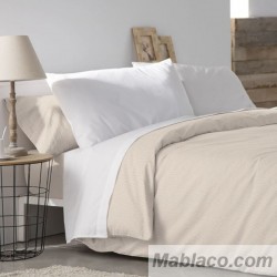 Funda Nórdica de Invierno Franela de Algodón Carla Beige
