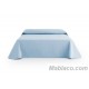 Colcha Bouti Reversible Liso Bed Cover Belmarti Azul Claro-Beige