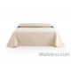 Colcha Bouti Reversible Liso Bed Cover Belmarti Beige-Marrón