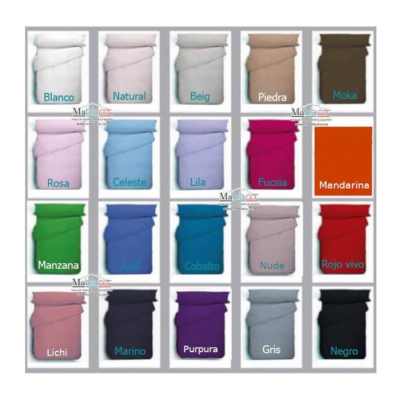 Sábanas Encimeras lisas