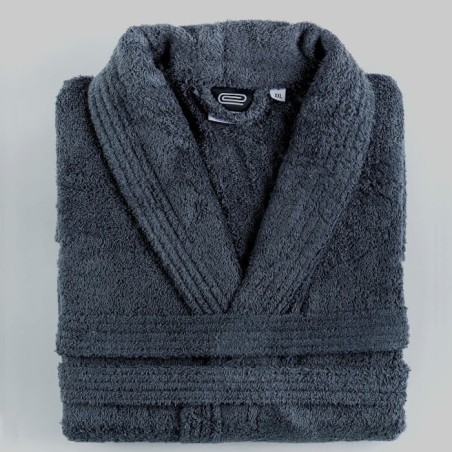 Albornoz Adulto Liso 100% Algodón Zoe Smoking Antracita