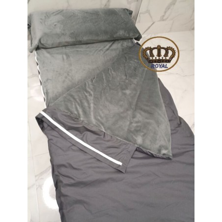 Saco Nórdico Coralina Invierno Liso Bicolor Antracita Royal Con Cremallera Y Fuelle