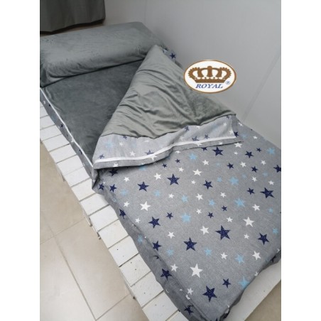 Saco Nórdico interior Coralina Invierno Bebé Cosmos Estrellas Royal con fuelle permite libertad movimiento