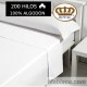 Sábana Encimera Blanca 100% Algodón 200 hilos Royal