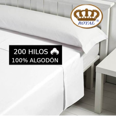 Funda de Almohada Blanca 100% Algodón 200 hilos Royal