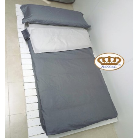 Saco Nórdico Liso Bicolor Antracita interior Gris Perla Royal