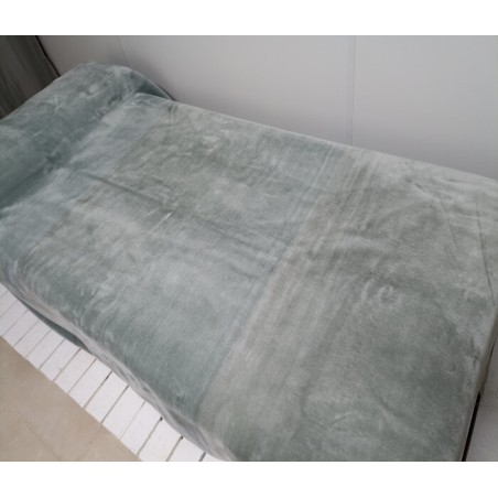 Manta Rayas Lisa Gris Perla Terciopelo Royal