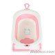 Bañera Plegable Bebé con termómetro Terra color rosa