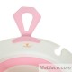 Bañera Plegable Bebé con termómetro Terra rosa - con asa