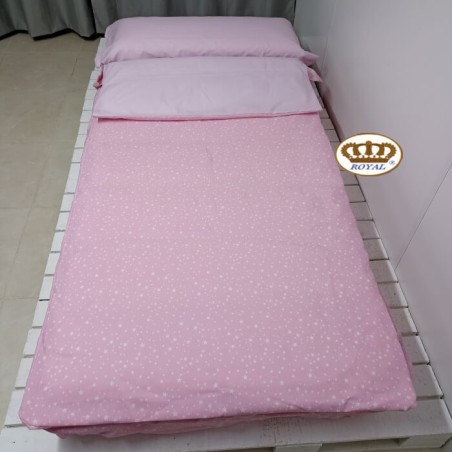 Frontal Saco Nórdico Nido Rosa Estrellas Con Cremallera Royal