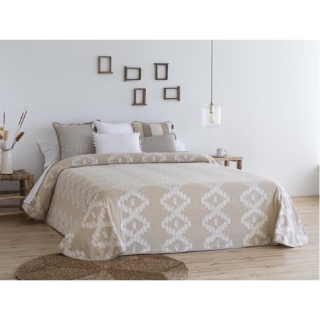 Colcha Jacquard Reversible Vejer Beige